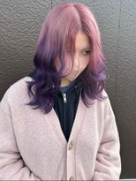 ユイマァル 岡山店(YUIMARL)&nbsp;ピンクベージュ20代30代デザインカラーグラデーションカラー