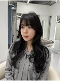 ダークブルージュ×ロングレイヤーカット