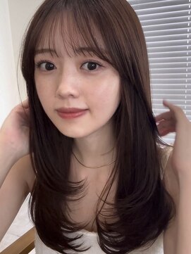 コート 青山(Cote) レイヤーカット ロングレイヤー 顔周りレイヤー チョコブラウン