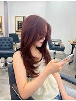 エメ 北花田(Aime)&nbsp;20代30代40代ワンカラー×美髪縮毛矯正艶カラーレイヤーロング