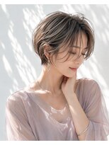 アッシュ 学芸大学店(Ash)&nbsp;ショートボブ/大人女性/グレージュ/脱白髪染め