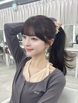 マウルルナ(MAEUL luna)&nbsp;ココアブラウン　前髪カット　顔周り