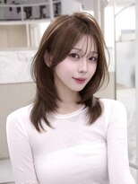 コア 銀座(COA)&nbsp;小顔前髪×顔まわりカット×ミディアムレイヤー