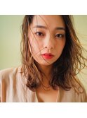 ハイライトのセミロング