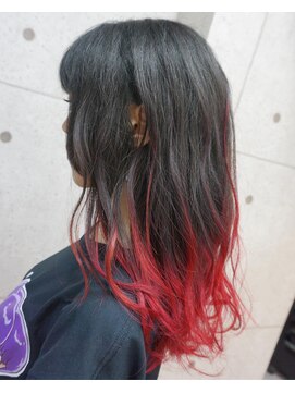 ヘアテリア リュウ 大塚(hair teria ryu) 【Bf→Af】グラデーションカラーレッド【ryu 大塚 北口】