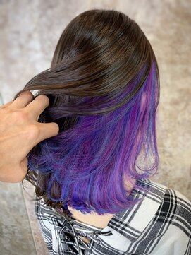 ゴリラビスケッツ(GORILLA BISCUITS) ブルー　バイオレット　インナーカラー  ［桜木町/横浜/］