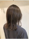 ふんわり可愛く外ハネミディアム☆カーキベージュ 西田大樹