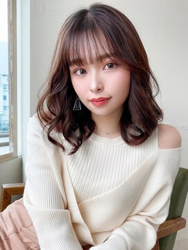 みきな代韓国アイドル風ヘアヨシンモリ顔まわりシースルー髪型 L アフロート ディル Afloat D L のヘアカタログ ホットペッパービューティー