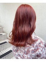 モルニ(MORNI)&nbsp;ピンクベージュ_マロンベージュ Aラインボブ かきあげ