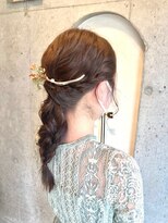 美容室 ル クラージュ 結婚式三つ編みヘアアレンジ