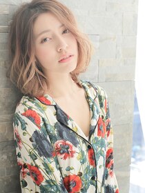ラ ブレス 北浜プラザ(LaBless) ふわっと切りっぱなしロブ[大人可愛い 20代 30代 40代]