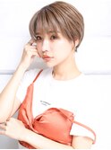 大人可愛い小顔ツヤ髪くびれショート横顔美人前髪ありA9