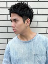 シスタ(SISTA)&nbsp;【SiSTA】田中黒髪束感アップバング刈り上げツーブロック