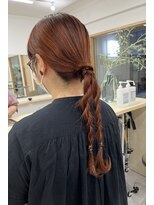 イノセントヘア(innocent.hair) シークレットハイライト　脱白髪染め　オレンジカラー