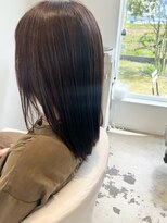 ヘアーデェカラー(hair de KOLOR) 【つくば】艶髪ショコラブラウン×ストレートミディ20代30代40代