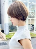 大人可愛い小顔ひし形クビレ丸みボブ20代30代40代大人ショート