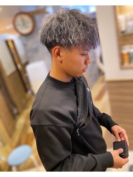 銀座マツナガ 神田店 メンズツーブロツイストスパイラルアップバングショートメッシュ