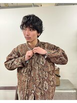 ノラ シブヤ(NORA)&nbsp;”嶋津”大人メンズパーママッシュウルフ無造作パーマ