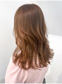 美髪カーキベージュグレーベージュレイヤーロング_ba499961