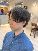 メンズパーマ ツイスパ ウルフ 横浜