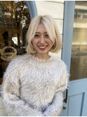 ハイトーンタンバルモリ前髪長め韓国風ヘアスタイル赤羽美容室