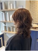 ウルフレイヤー/ウェーブパーマ/クラゲヘアー/耳かけ/南越谷