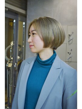 プラチナベージュボブ/大人ベージュ