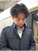 アップバングショート/刈り上げショート/スパイラルパーマ