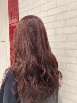 ビスイル 秋葉原店(Vis ill) 深めピンクベージュカラーブリーチカラー