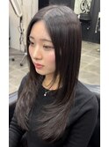 ウルフ/レイヤーカット/ミルクティーベージュ/天使の羽バング
