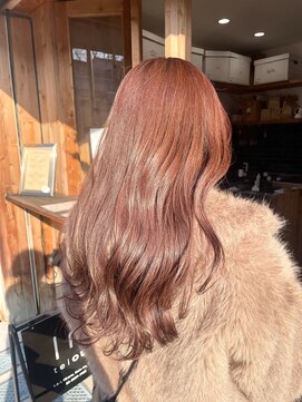 テイ(tei) コーラルピンクベージュ／ピンクブラウン／艶ロング