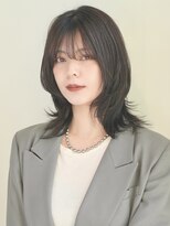 インセプション 銀座(INCEPTION)&nbsp;ミディアムレイヤー/前髪あり/顔まわりレイヤー/20代/30代