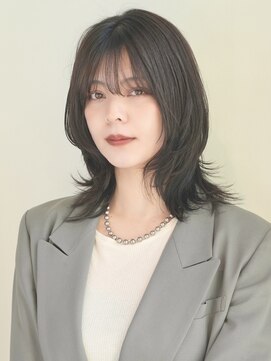 インセプション 銀座(INCEPTION) ミディアムレイヤー/前髪あり/顔まわりレイヤー/20代/30代