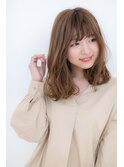 斜めバング×無造作カールのモテふわミディZ上尾20代30代40代!