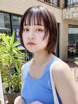 アイティーバイアルバム 下北沢店(IT by ALBUM) オイル感ボブ_ショコラベージュボブルフベビーバング_8591