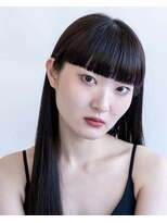 ココ 鷹匠(COCO) ワイドバング　黒髪ストレート/白髪染め/ヘッドスパ/リタッチ