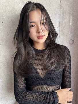 サイン 渋谷(SIGN) ザクザクレイヤーカット巻き方簡単ミディアムロング韓国表参道