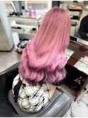 ピンクラベンダー/エクステごとカラー/エクステ80枚