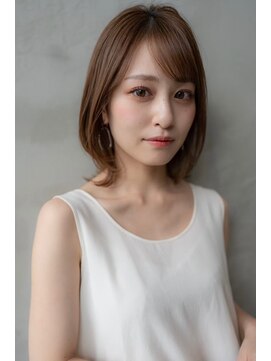 ケアリー  八千代緑が丘(Carelly) 大人かわいい前髪セシルカットココアブラウンフリンジウェーブ