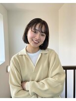 ナループロア ハチ(Nalu pu loa hachi)&nbsp;黒髪パーマ/切りっぱなしボブ/ショートボブ