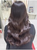くびれヘアアプリコットオレンジ夏ハイライトカラー縮毛矯正静岡