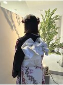 【晴れやかな日に】華やかに可愛くアップスタイル＋振袖お着付け