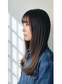髪質改善ニュアンスカラーツヤ髪スタイルセンターパート