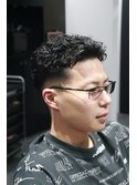 スキンフェード×極道パーマ