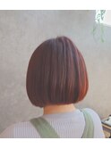 桃色ボブ