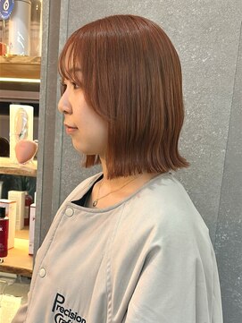 ロンド 表参道店(Lond) くびれヘア/アプリコットオレンジ/髪質改善/縮毛矯正/前髪/
