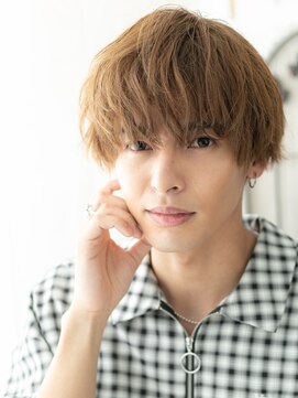 モッズヘア メン 新所沢店(mod's hair men) ハイトーンカラーカジュアルくせ毛風マッシュパーマd新所沢