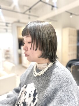 アルクバイネオリーブ 荻窪店(arc by neolive) ショートウルフ×オリーブカラー