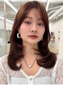 三鷹レイヤーカット韓国ダブルカラー顔周り前髪カットボブ