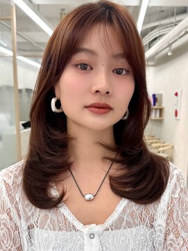 エジョン 三鷹店(Aejon) 三鷹レイヤーカット韓国ダブルカラー顔周り前髪カットボブ